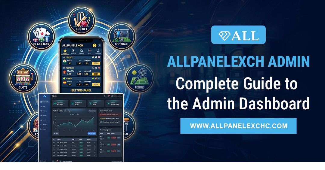 AllPanelExch admin dashboard showing user management, betting control, and real-time data monitoring system interface overview