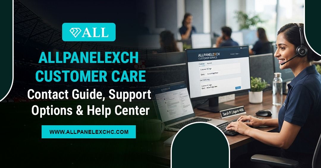 Illustration showing Allpanelexch customer care contact guide with support options, help center resources, secure assistance, and beginner-friendly navigation.