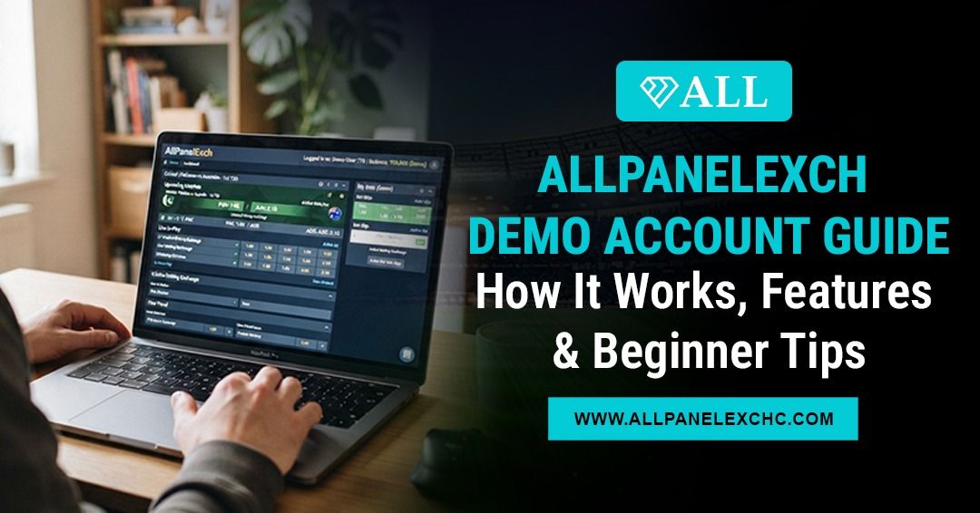 AllPanelExch Demo Account Guide dashboard showing platform overview, key features, beginner guide, secure access, and user-friendly experience.