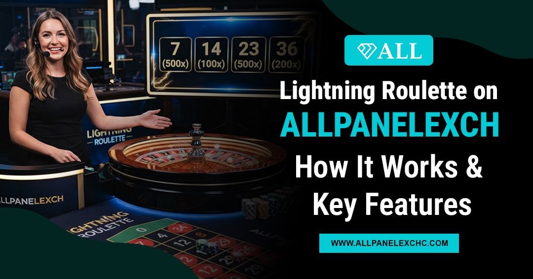 Lightning Roulette on Allpanelexch displayed on a mobile device, highlighting secure access, game interface, and key platform features.