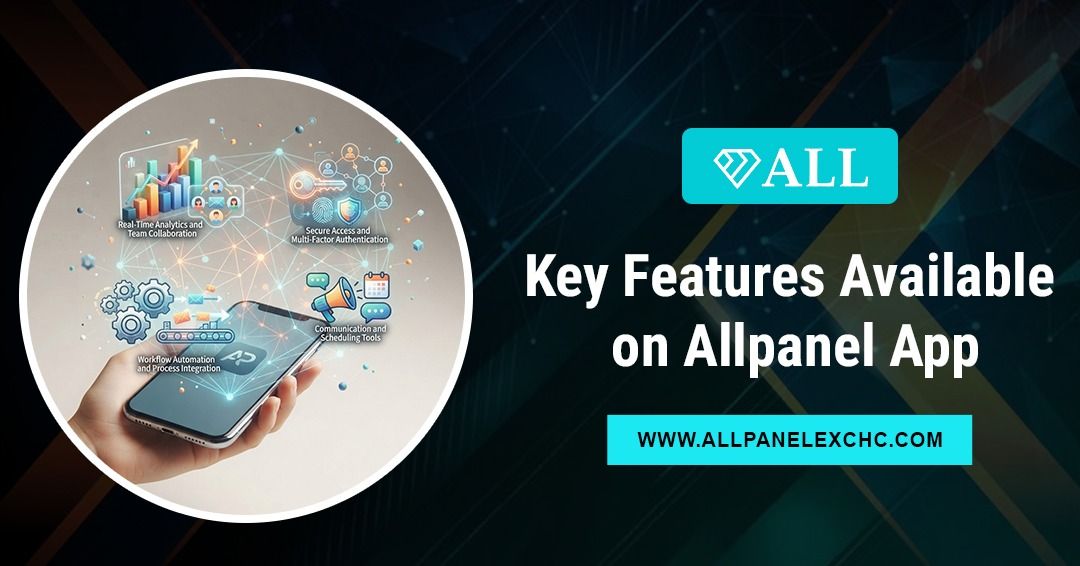 Allpanel app features guide showing sports betting, cricket ID, account management, and platform navigation